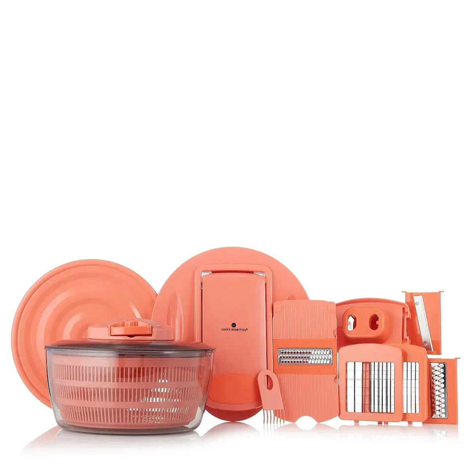 OUTLET COOK'S ESSENTIALS 6-IN-1 CHOP & SPIN FOOD PREPARATION