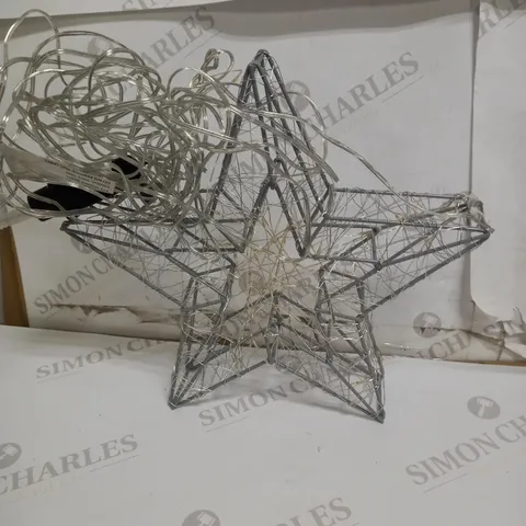 JOHN LEWIS 120 LED 3D STAR LIGHT, SILVER