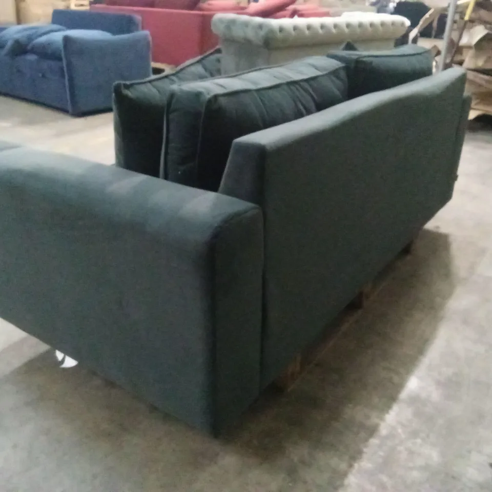 QUALITY DESIGNER SOLACE+CO AINSLEY 3 SEATER SOFA - CHARCOAL VELVET