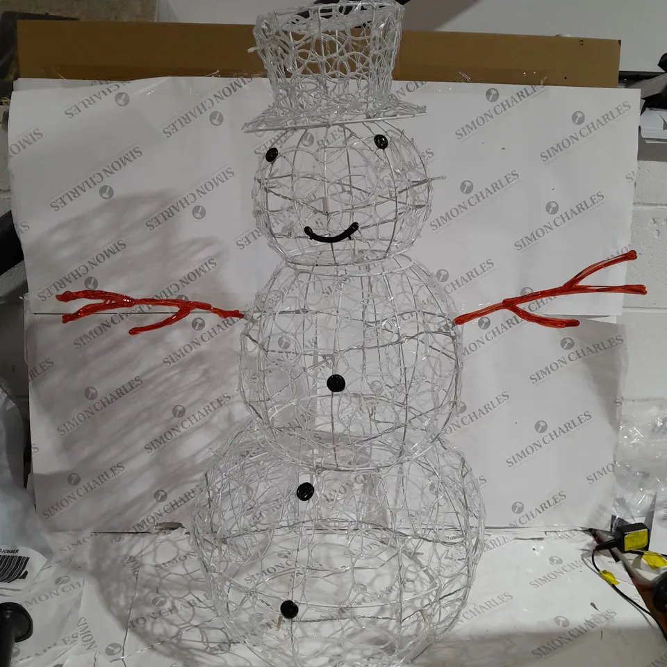 BOXED FESTIVE OUTDOOR AND INDOOR PRE-LIT LED LARGE DECORATION SNOWMAN