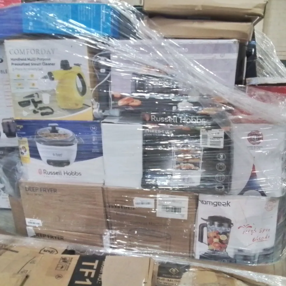 PALLET OF ASSORTED ELECTRICAL ITEMS TO INCLUDE;FOOD CHOPPER,KETTLE,TURNTABLE PLAYER 