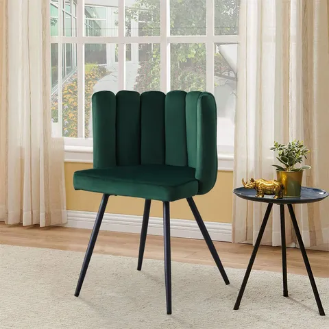 BOXED MARKLAND GREEN VELVET DINING CHAIR