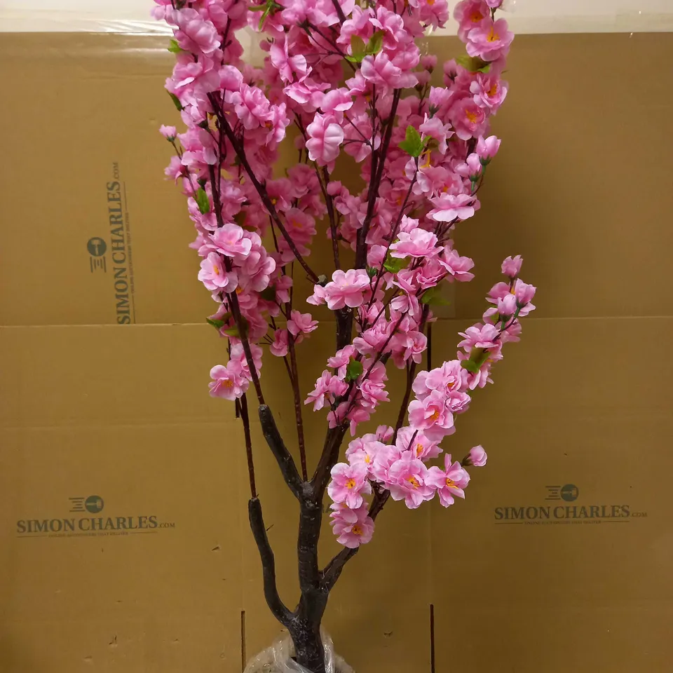 LEAF DESIGN UK REALISTIC 120CM ARTIFICIAL BLOSSOM TREE - SILK PINK 