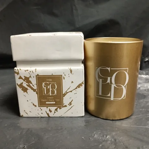 KIMBIE HOME GOLD 250G CANDLE WITH PYRITE GEMSTONE