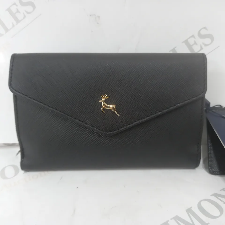 ASHWOOD LEATHER FLAP OVER MEDIUM WALLET 