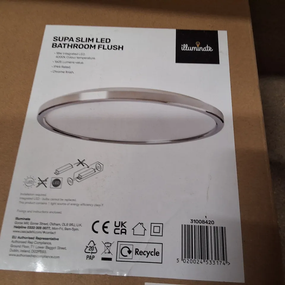 BOXED SUPA SLIM LED BATHROOM FLUSH CEILING LIGHT