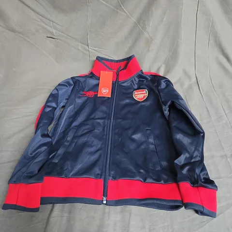 ARSENAL FC TRACK TOP IN NAVY/RED SIZE 6/7