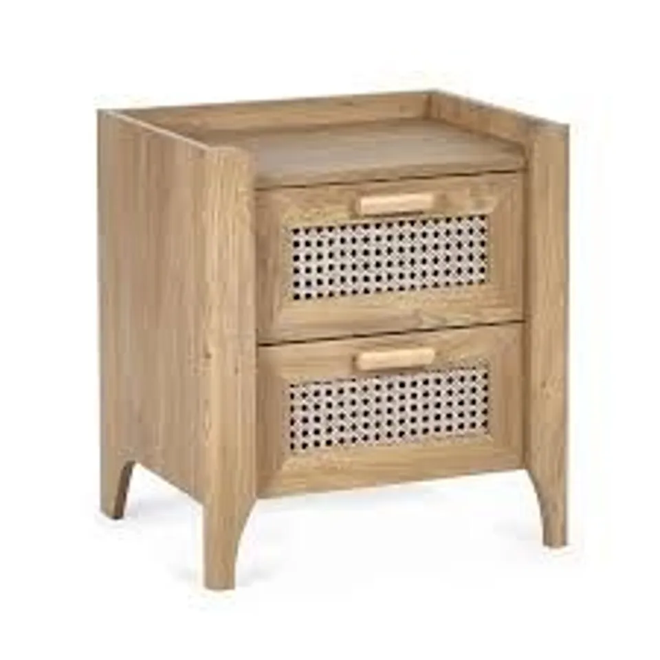 BOXED JULIAN BOWEN SYDNEY 2 DRAWER BEDSIDE - OAK (1 BOX)