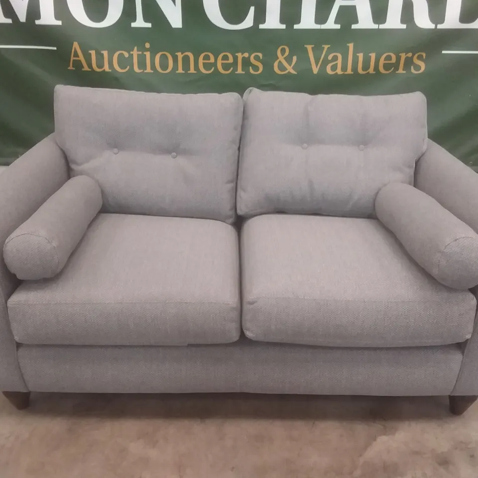 QUALITY BRITISH DESIGNER LOUNGE CO. PHOEBE 2 SEATER SOFA GREY FABRIC