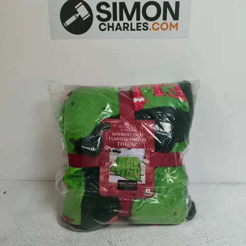 GAVENO CAVAILIA SUPERSOFT SNUG FLANNEL SHERPA THROW (150X230CM)