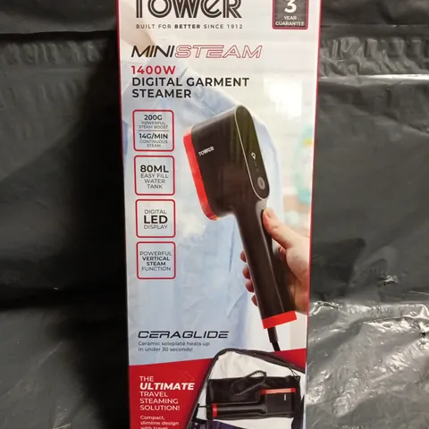 BOXED TOWER 1400W MINI STEAM GARMENT STEAMER 