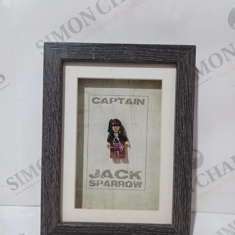 FRAMED COLLECTIBLE LEGO FIGURE - JACK SPARROW