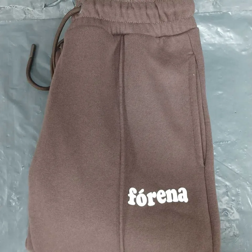 FÓRENA JOGGERS IN BROWN SIZE XS