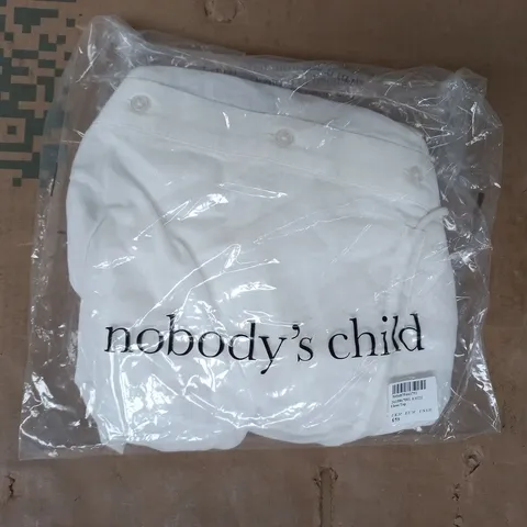 BAGGED NOBODY'S CHILD ELENA TOP IN WHITE SIZE MEDIUM