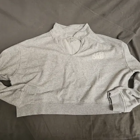 JACK WILLS GREY MARL SWEATSHIRT – UK 14 (US 10)