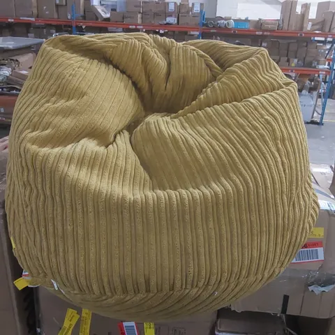 JUMBO CORD CLASSIC UPHOLSTERY BEAN BAG COLOUR: MUSTARD