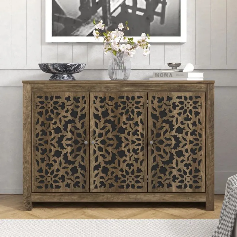 BOXED CULBREATH ARRASTIA 3 DOOR WIDE SIDEBOARD (1 BOX)