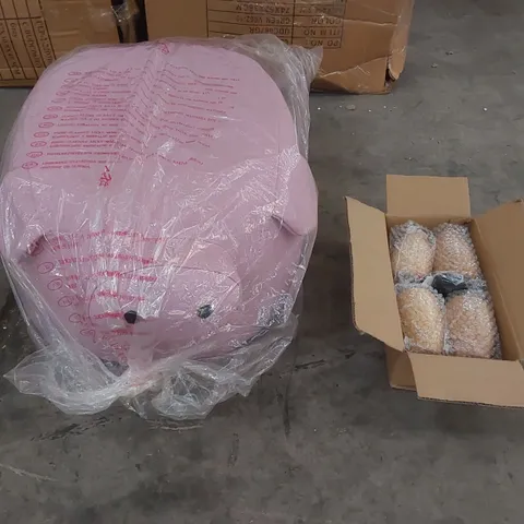 BOXED PINK PIG STOOL (1 BOX)