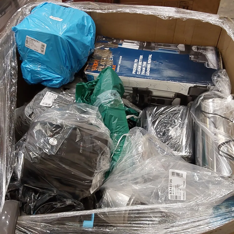 PALLET OF APPROXIMATELY 17 UNPROCESSED RAW RETURN HOUSEHOLD AND ELECTRICAL GOODS TO INCLUDE;