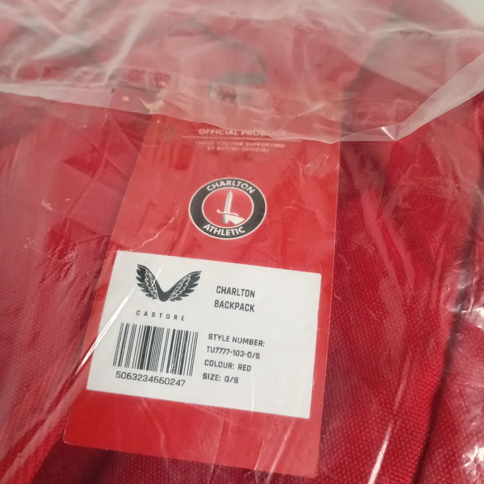 CHARLTON ATHLETIC FC CASTORE RED BACK PACK