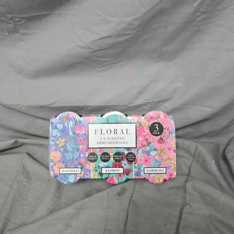 FLORAL 3 X SCENTED DEHUMIDIFIERS - MAGNOLIA, JASMINE & GARDENIA (PACK OF 3)