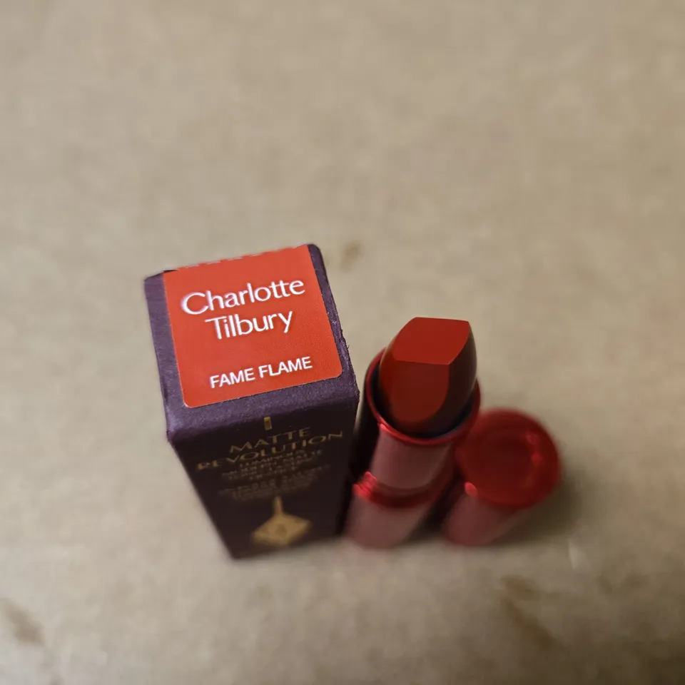 CHARLOTTE TILBURY MATTE REVOLUTION LIPSTICK – FAME FLAME (BOXED)
