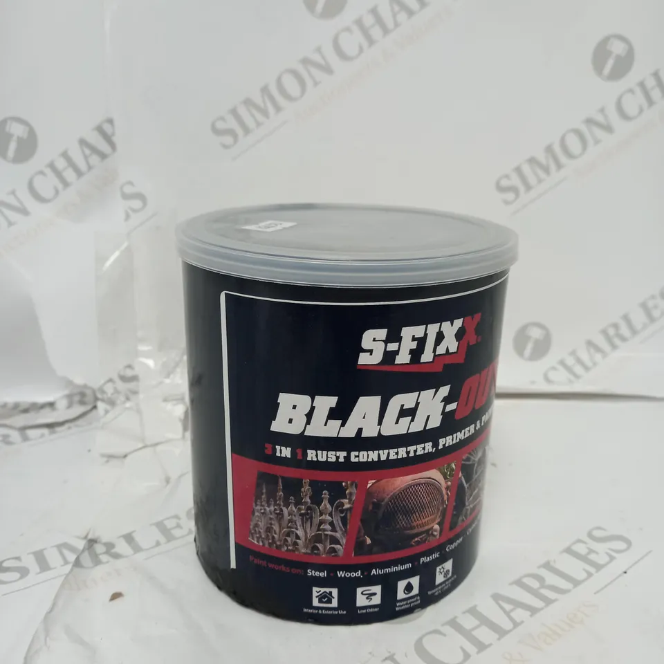 SFIXX BLACK OUT 1 LITRE RUST CONVERTER PAINT