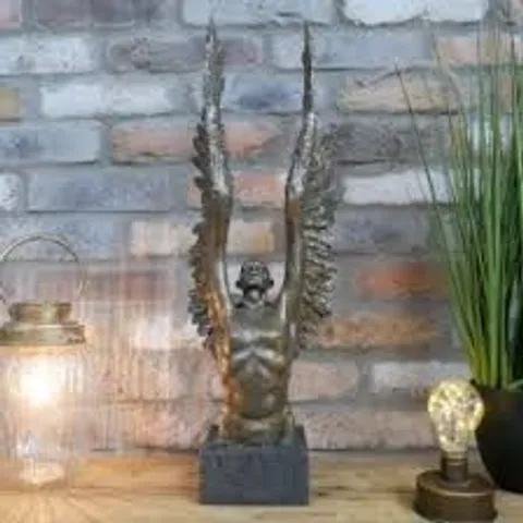 BRAND NEW BOXED HOMESDIRECT365 ANTIQUE BRASS MALE ANGEL ORNAMENTS 