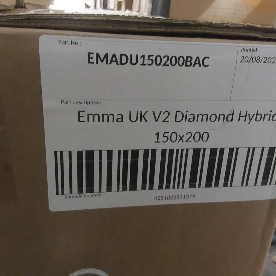 BRAND NEW BOXED EMMA UK V2 DIAMOND HYBRID 150 x 200CM KING SIZE MATTRESS 