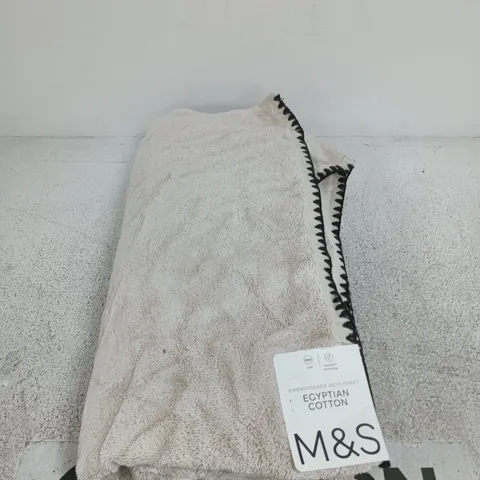 M&S EGYPTIAN COTTON EMBROIDERED BATH SHEET
