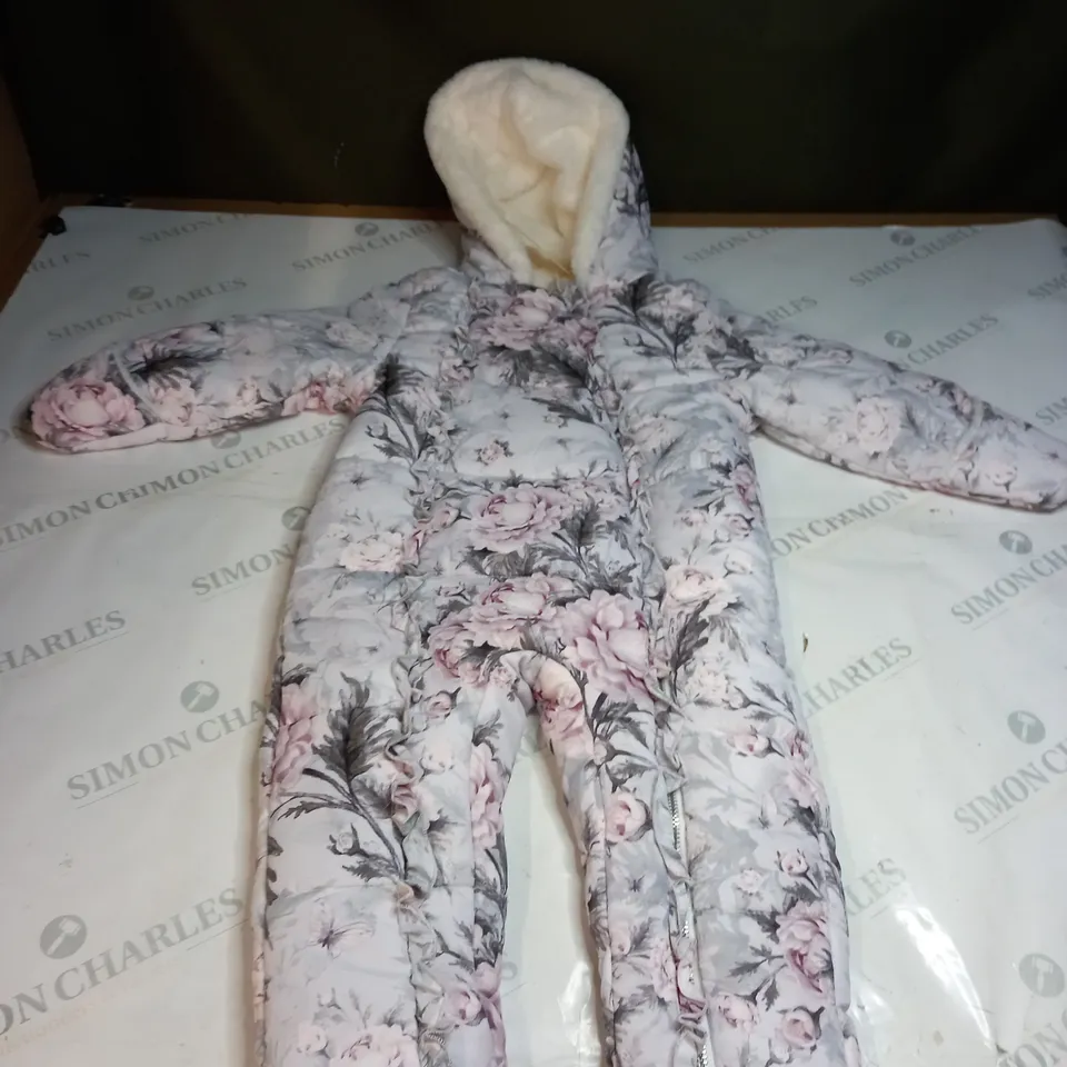 DOLLY WEAR FLORAL PATTERN SNOWSUIT SIZE 2-3 YEARS