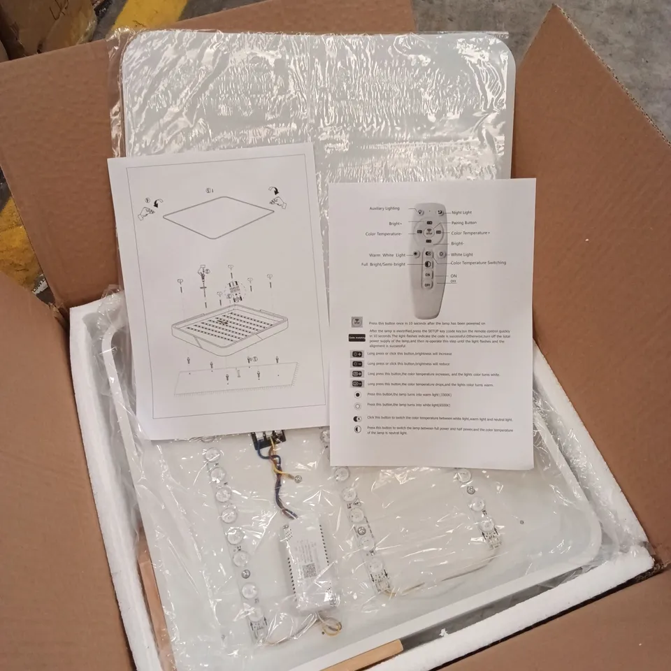 BOXED MODERN FLUSH-MOUNT LED CEILING LIGHT FIXTURE - WHITE (1 BOX)