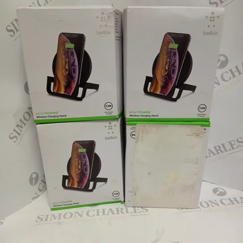 4 BOXED BELKIN BOOST CHARGE WIRELESS CHARGING STAND 7.5W