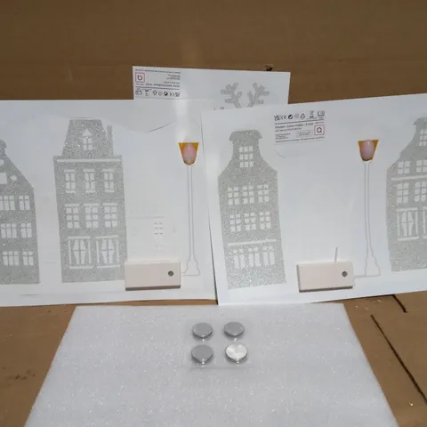 SANTA EXPRESS PRELIT GLITTER WINDOW STICKERS