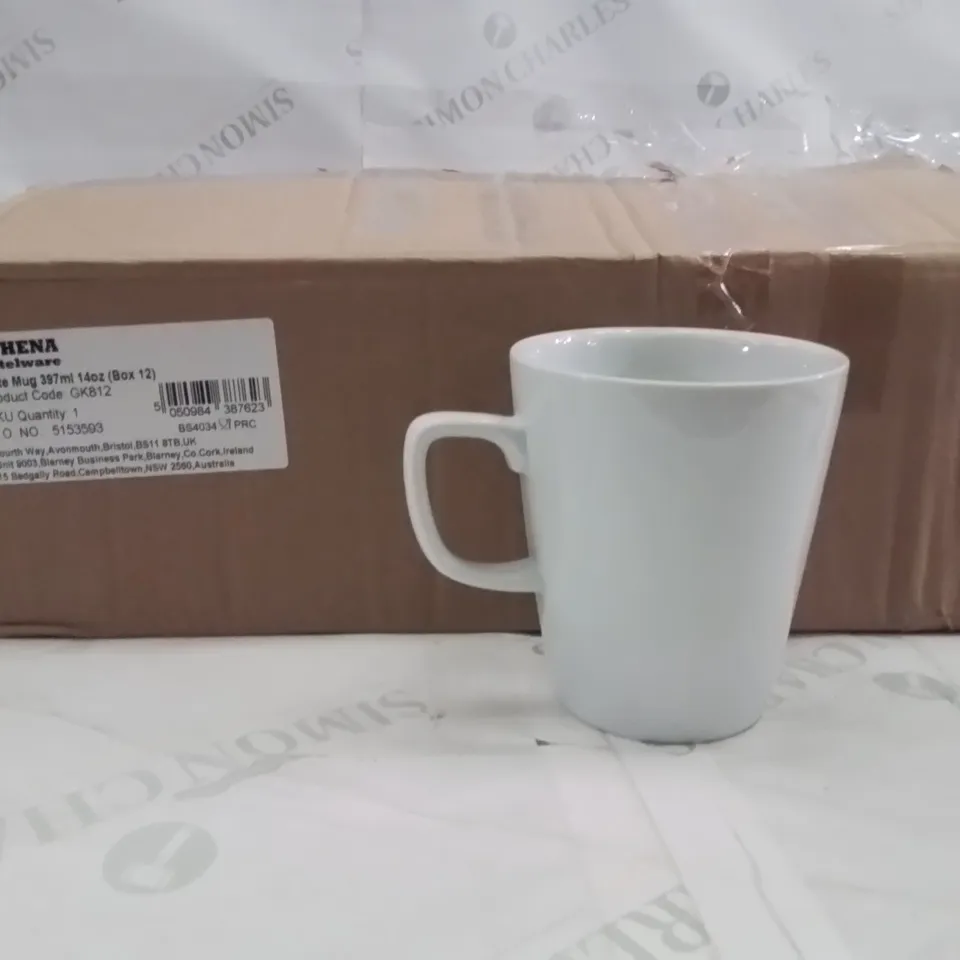 BOXED ATHENA HOTELWARE LATTE MUGS APPROXIMATELY 12