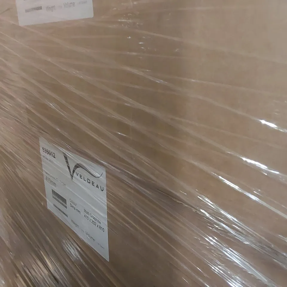 PALLET CONTAINING A LARGE QUANTITY OF ASSORTED BATHROOM FURNITURE PARTS INCLUDING: VELDEAU VANITY CARCASSES ECT