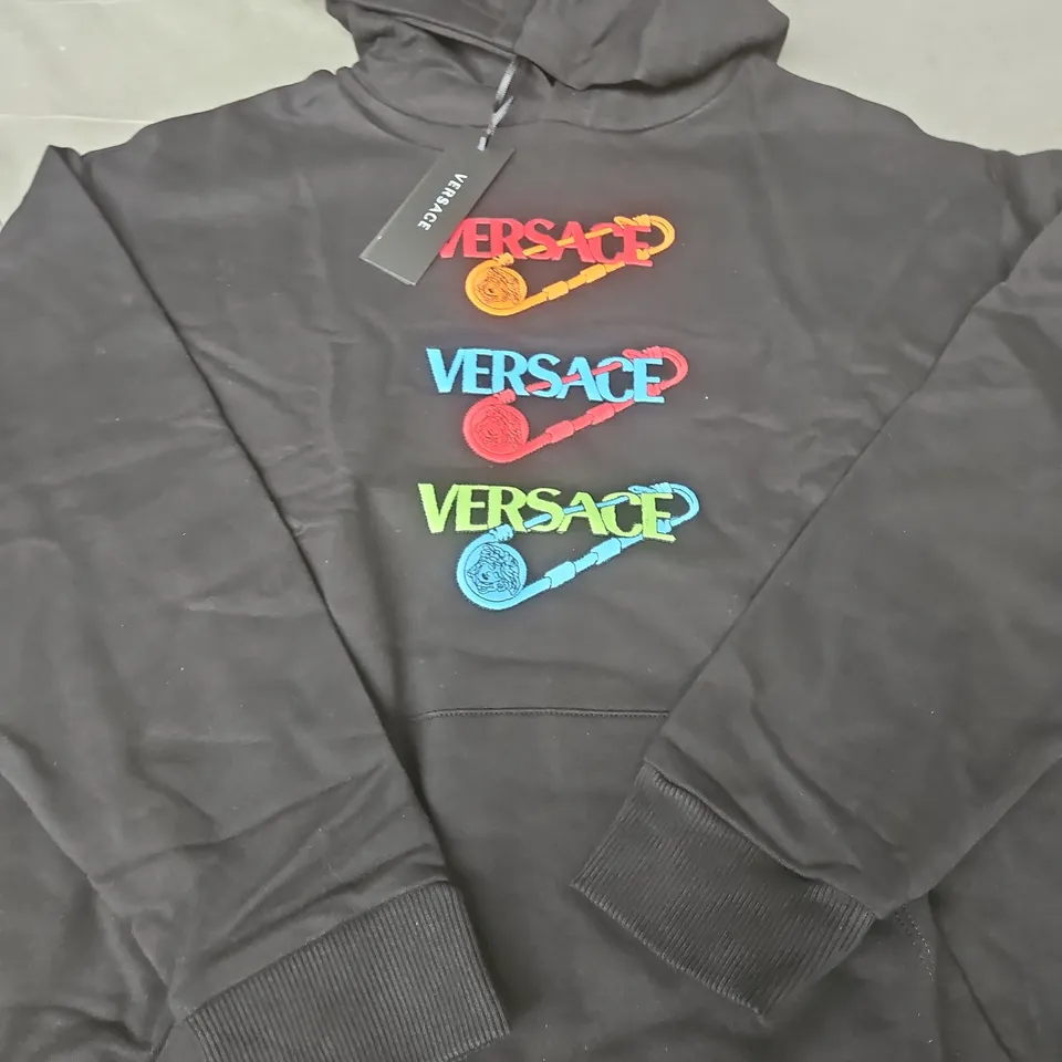 VERSACE BLACK HOODIE - SIZE USPECIFIED