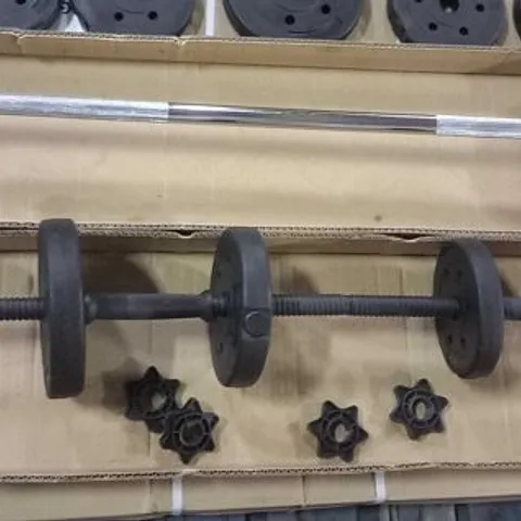 PALLET OF APPROXIMATELY FIFTEEN BRAND NEW BOXED ACTIVE BARBELL SETS 