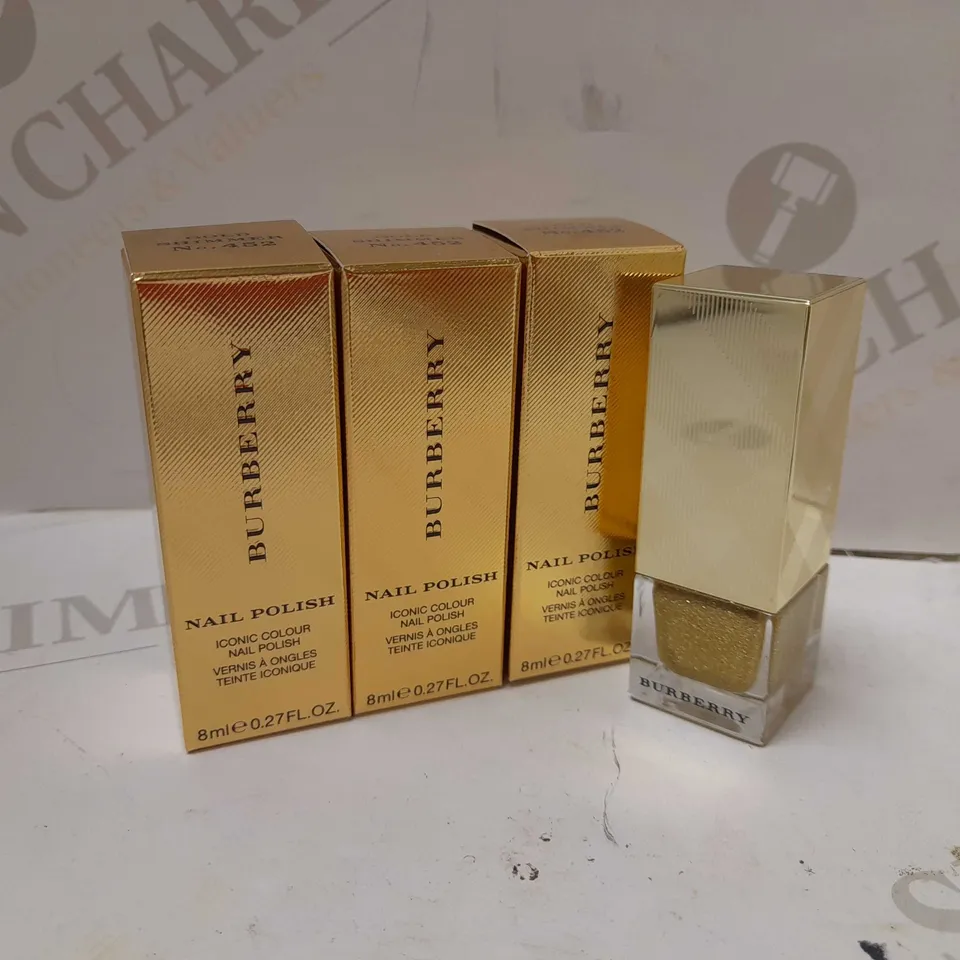 LOT OF APPROX 9 X 8ML BURBERRY NAIL POLISH - NO.452 GOLD SHIMMER