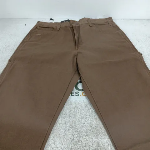DICKIES CARPENTER JEANS – RELAXED FIT, BROWN, UK 36 (US 36X34)