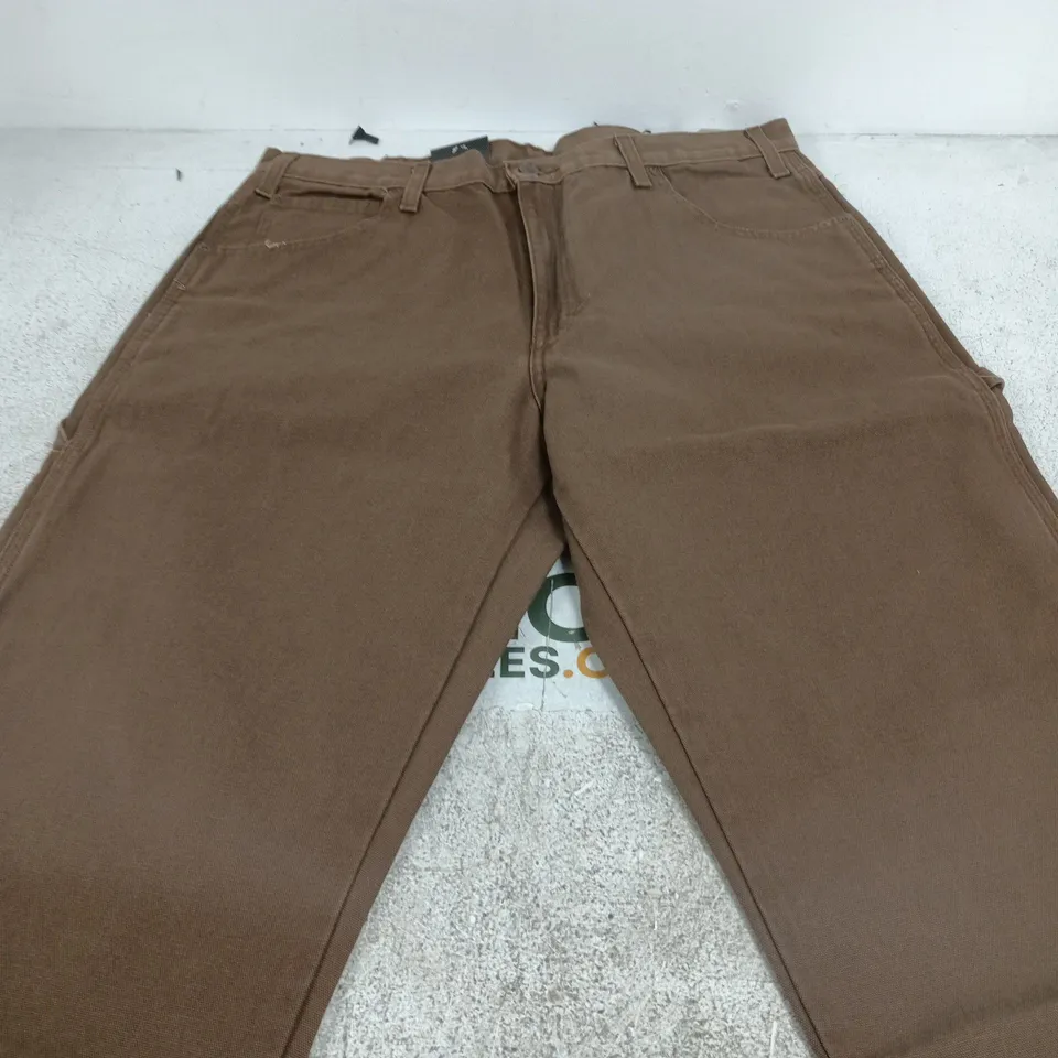 DICKIES CARPENTER JEANS – RELAXED FIT, BROWN, UK 36 (US 36X34)