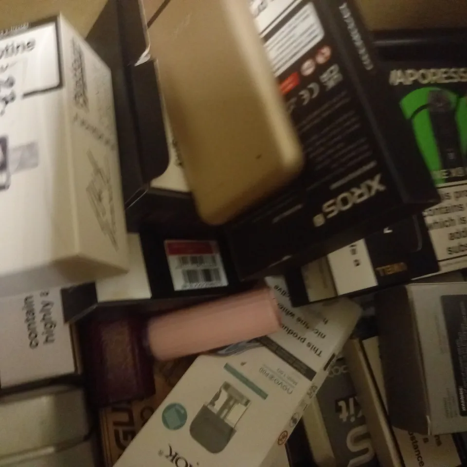 BOX OF APPROX 20 ASSORTED E-CIGARETTES AND DISPOSABLE VAPES	