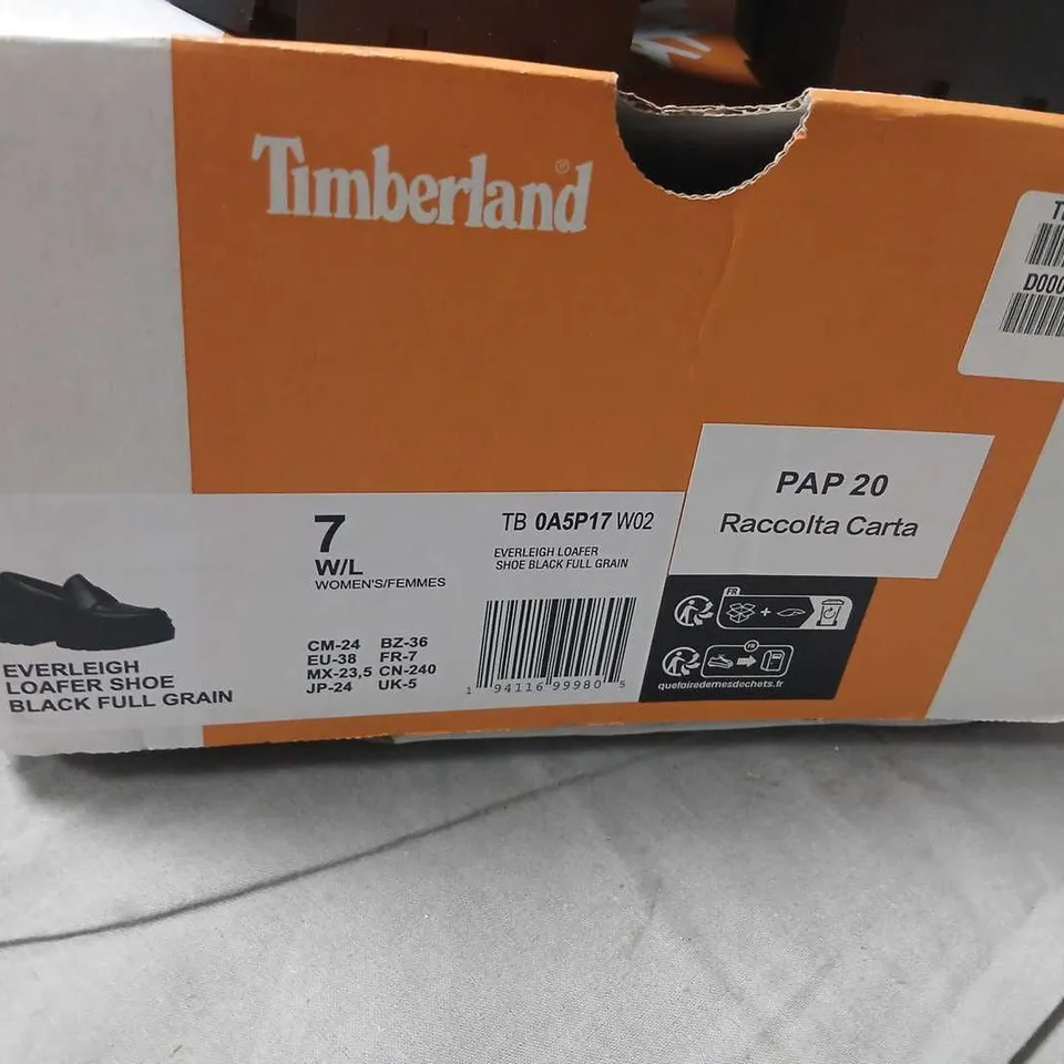 TIMBERLAND EVERLEIGH LOAFER – BLACK, UK 7 (W/L)