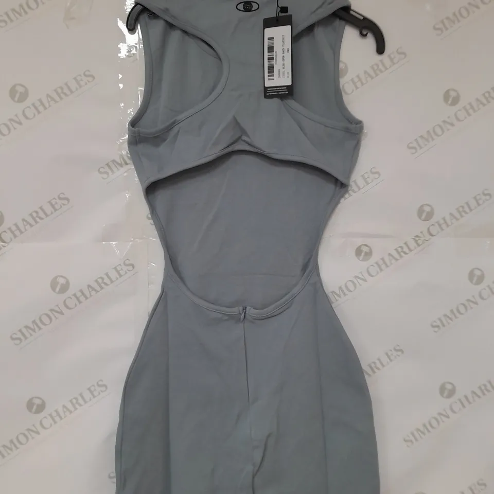 LUXE TO KILL STEEL BLUE OPEN BACK PLAYSUIT SIZE 8
