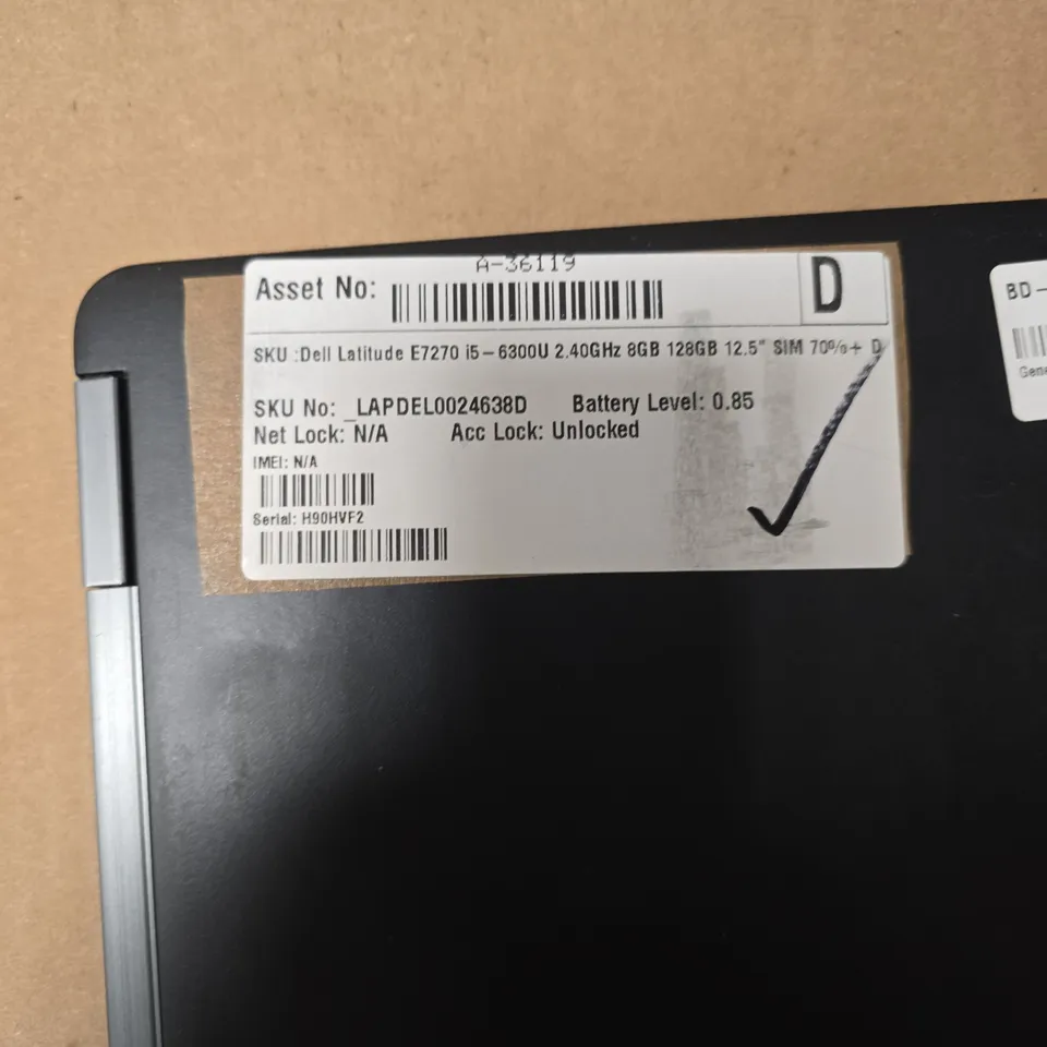 DELL LATITUDE E7270 LAPTOP – I5-6300U, 8GB RAM, 128GB SSD, 12.5-INCH DISPLAY