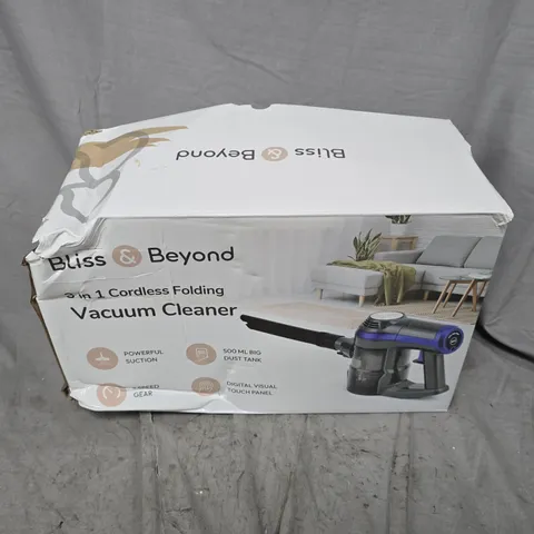 BOXED BLISS & BEYOND 3IN1 CORDLESS FOLDING VACUUM CLEANER