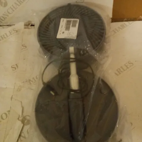 BELL & HOWELL RECHARGEABLE EXTENDABLE DESK & FLOOR FAN, GREY