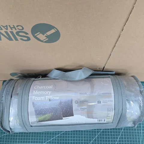 CHARCOAL MEMORY FOAM PILLOW – CHARCOAL-INFUSED, ROLL-UP TRAVEL PILLOW