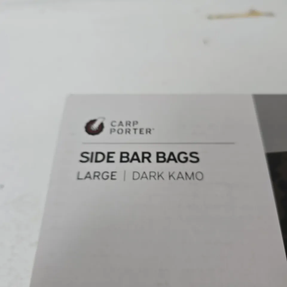 CARP PORTER SIDE BAR BAGS – LARGE, DARK KAMO (CAMOUFLAGE)