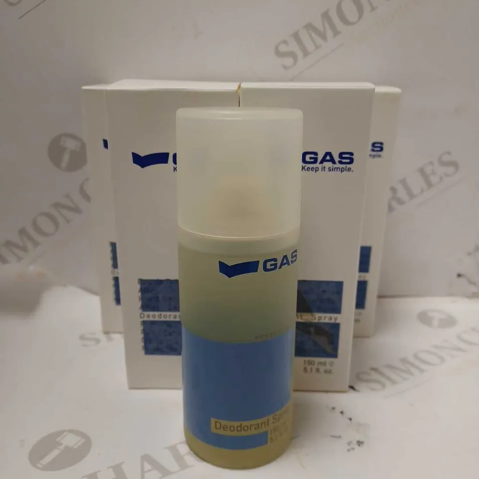 LOT OF 5 X 150ML GAS DEODORANT SPRAY